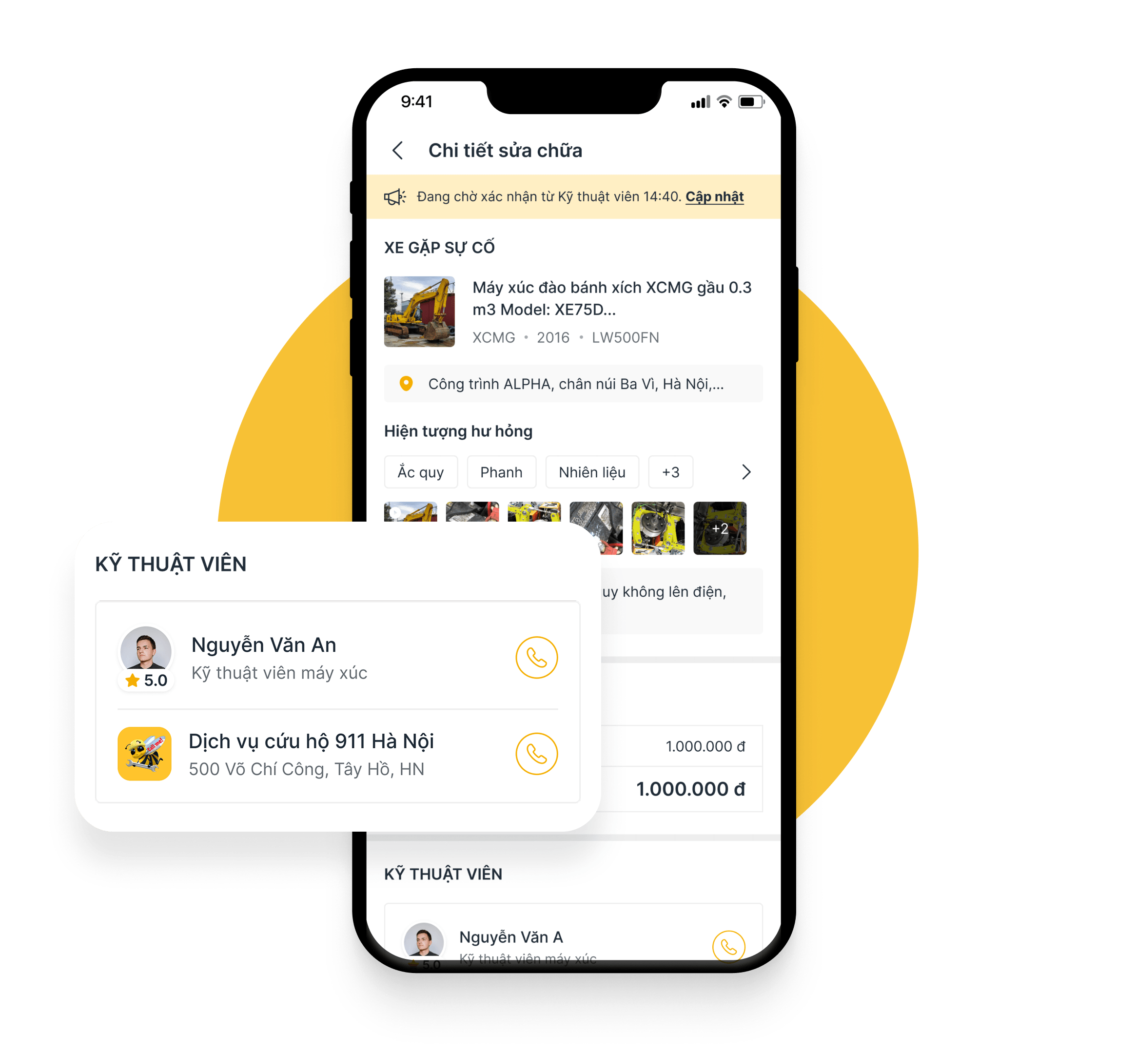 Gọi sửa chữa , cứu hộ mọi lúc mọi nơi. 911Callme now