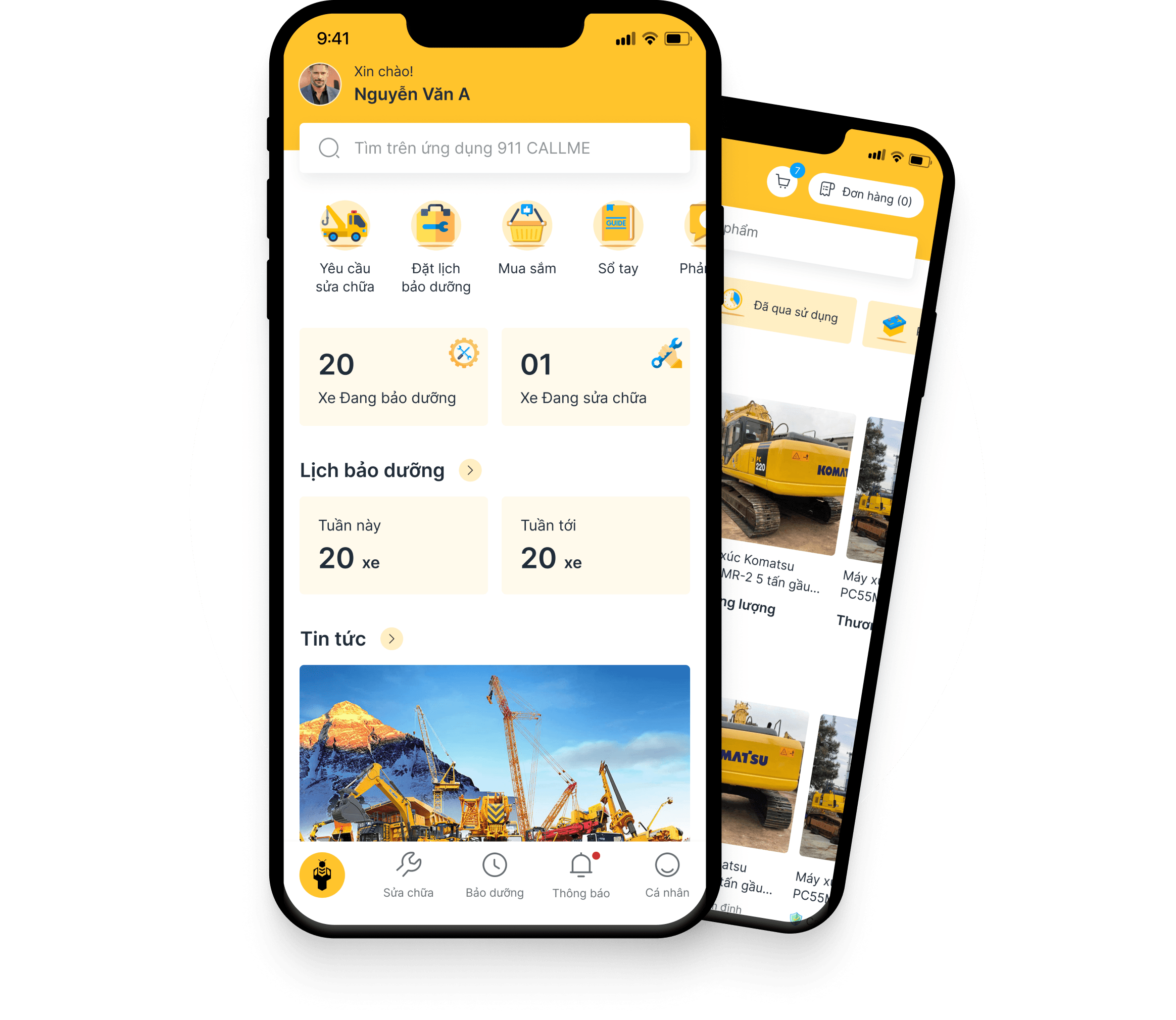 911 Callme - Ứng dụng dành riêng cho thiết bị công trình